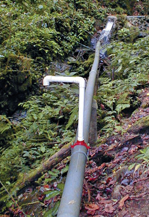 micro hydro pipe drop